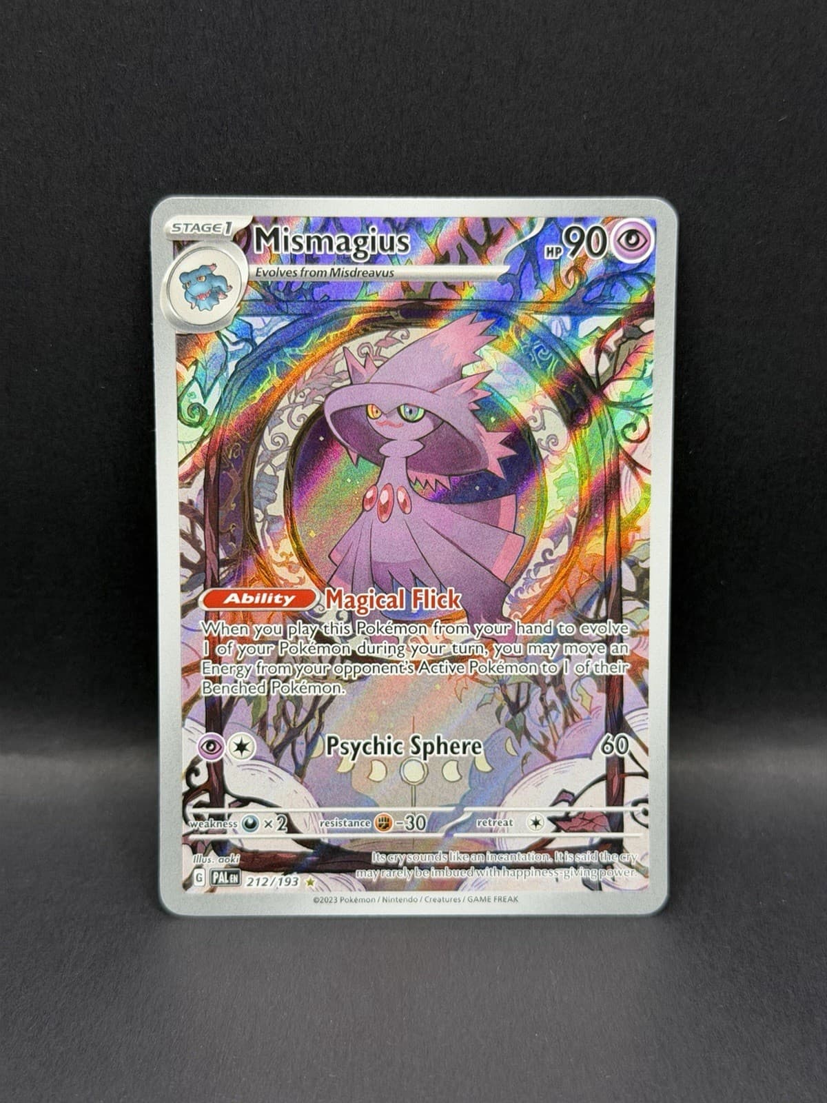 Mismagius 212/193 IR Paldea Evolved ILLUSTRATION RARE HOLO Pokemon English Sv02