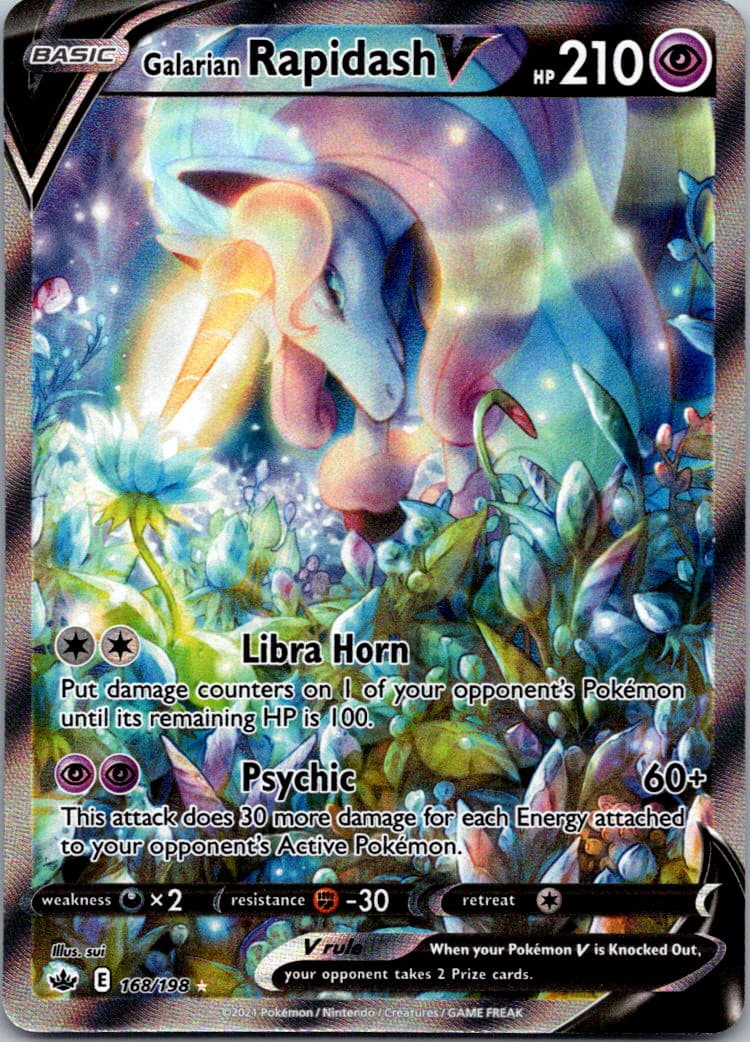 Galarian Rapidash V - Chilling Reign - 168/198 - Alt Art - Pokemon TCG - NM