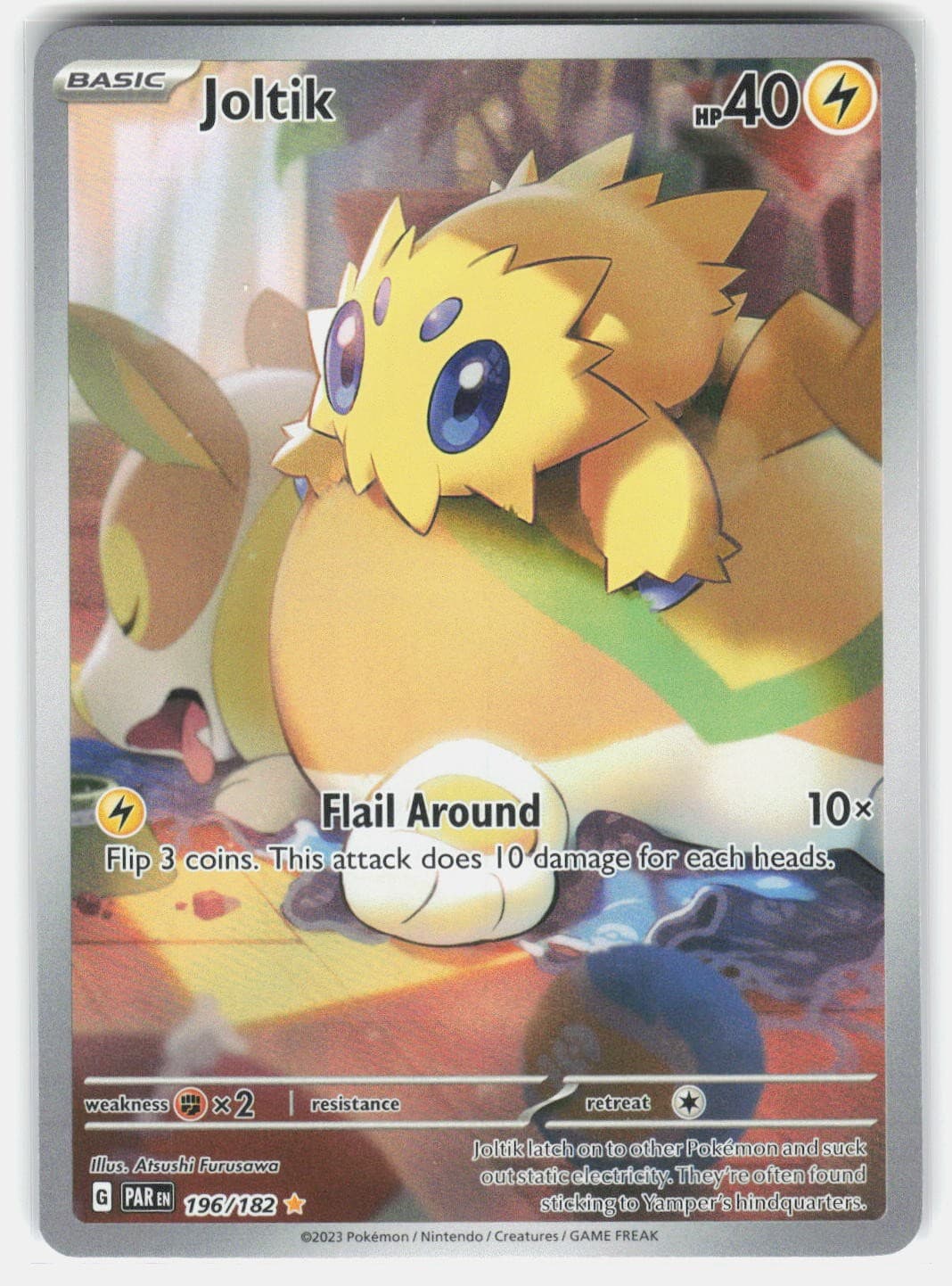 Joltik 196/182 IR Paradox Rift Pokemon Holo NM