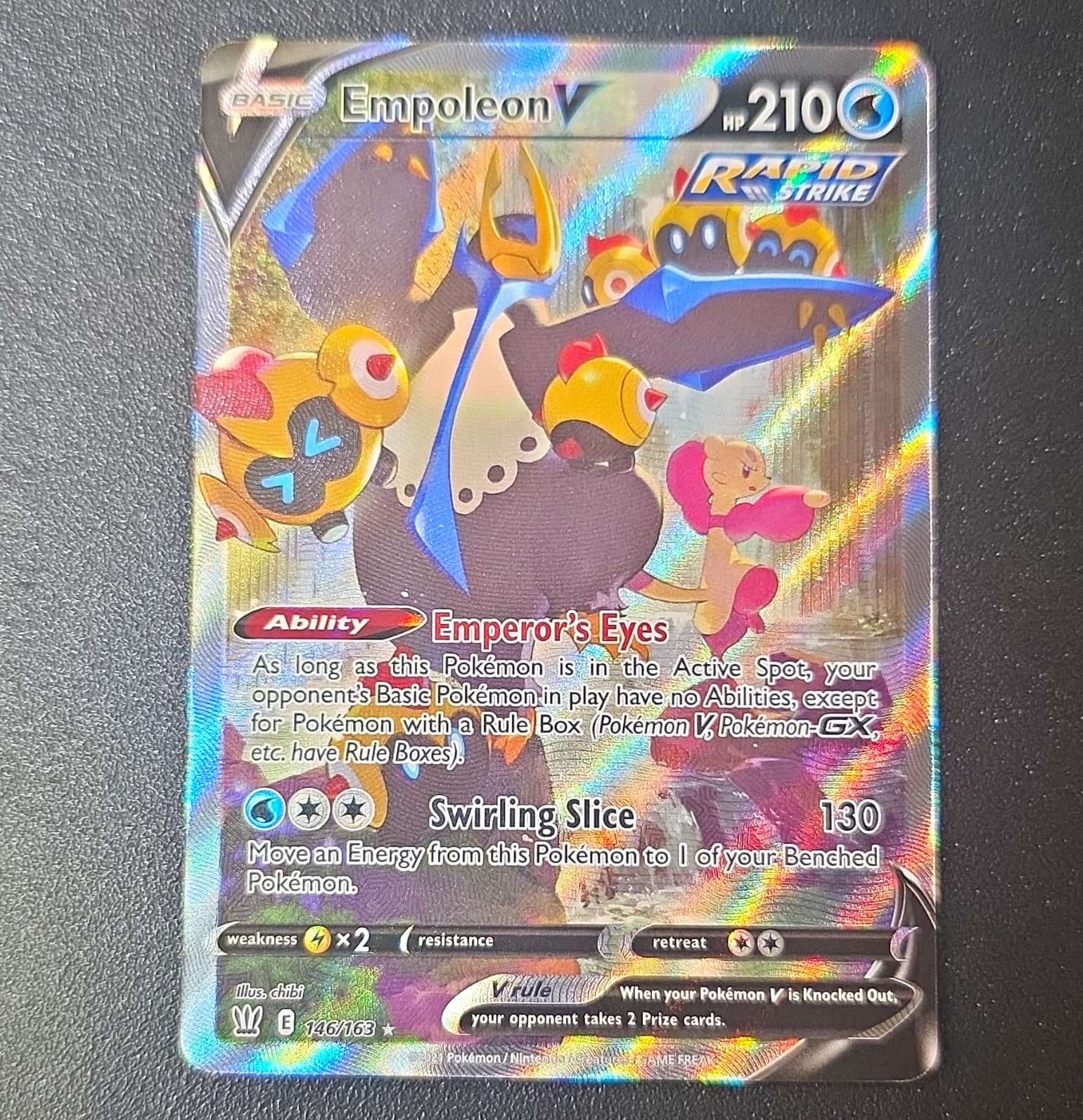The Pokémon Company Empoleon V 146/163 Battle Styles Ultra Rare Full Art Holo EN