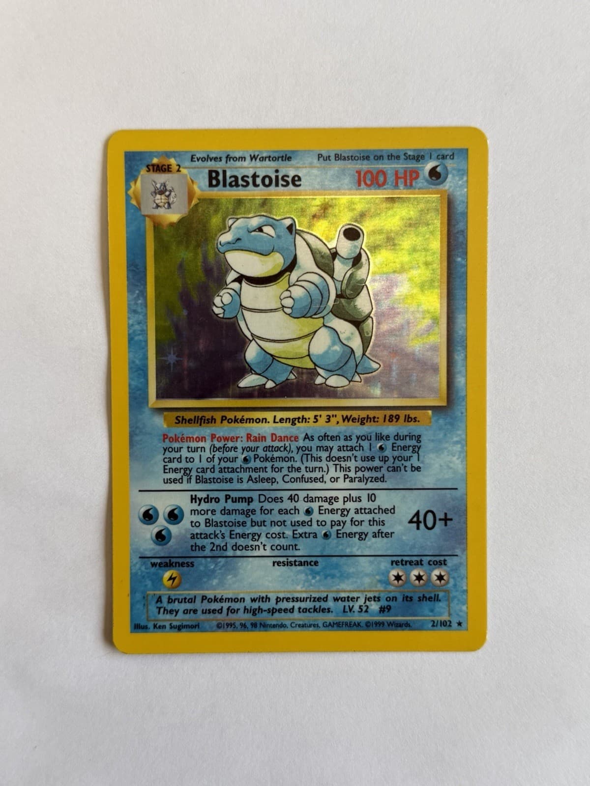 Blastoise 002/102 Base Set Holo