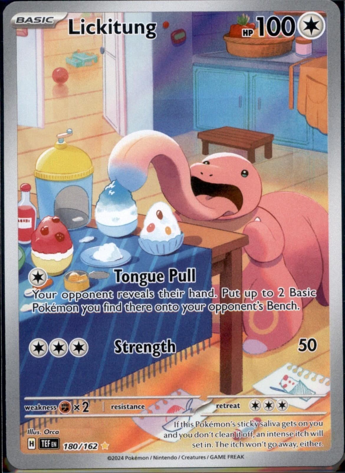 Lickitung 180/162 Illustration Rare Temporal Forces Pokemon Holo Near Mint