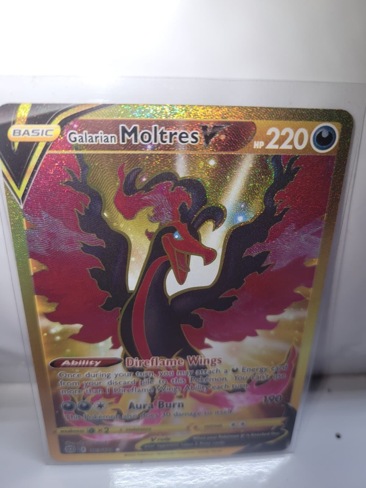 Galarian Moltres V 183/172 Brilliant Stars Secret Rare Pokemon TCG Card NM