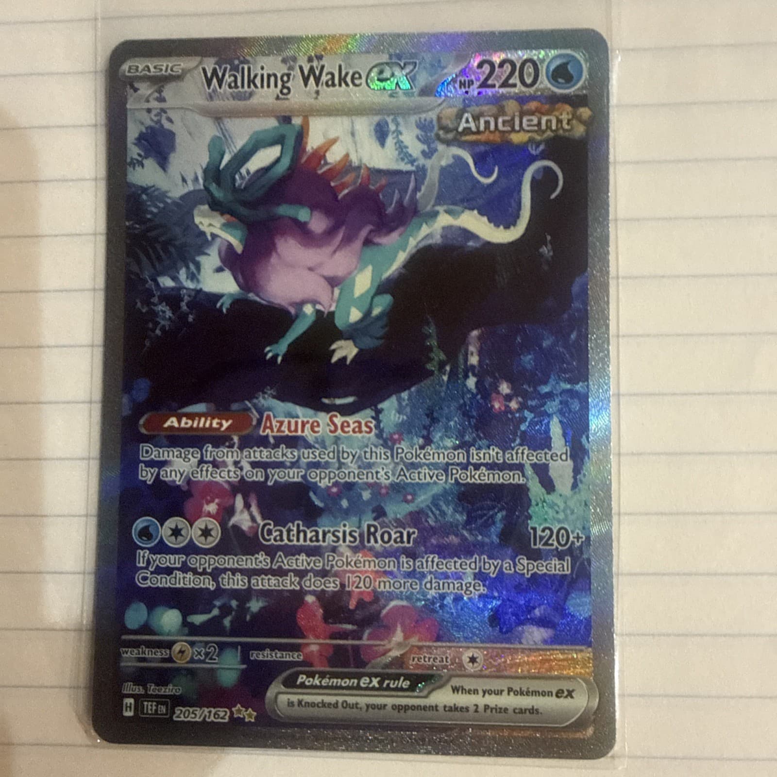 Pokémon TCG Walking Wake EX Temporal Forces 205/162 Sir NM