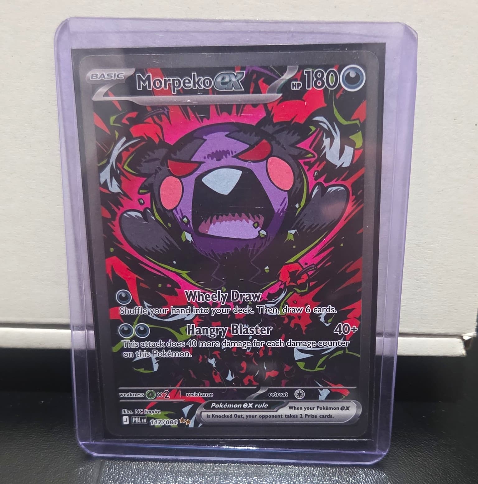Morpeko ex 117/084 Pokémon TCG 180 HP Basic EX English Standard Size