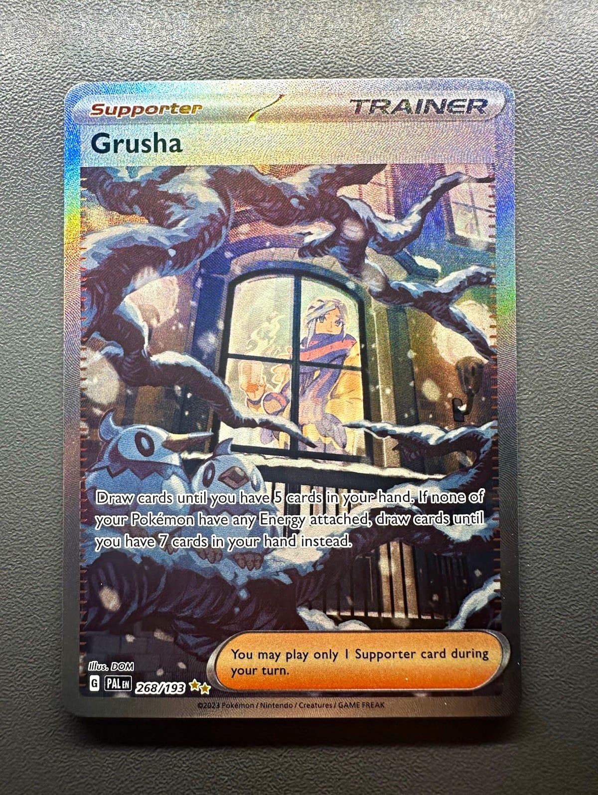 NM/M Pokemon TCG Grusha 268/193 Paldea Evolved Full Art Holo Ultra Rare English