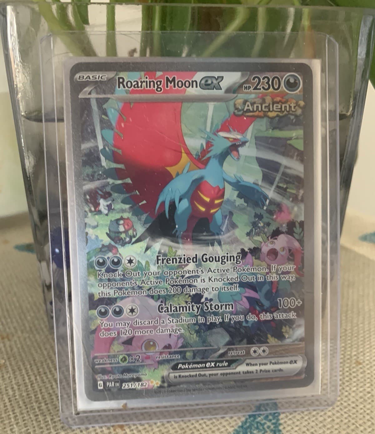 Pokemon TCG Roaring Moon Ultra Rare Holo ex 251/182 SV04 Paradox Rift Eng