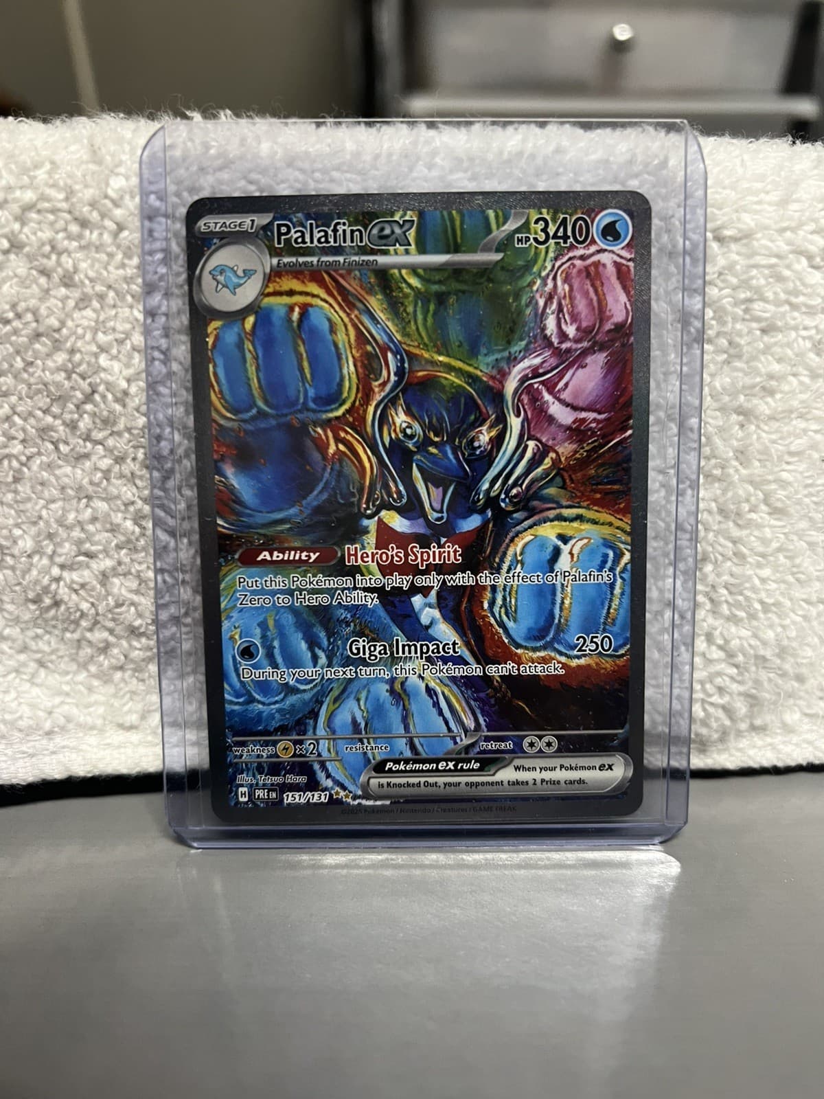 Palafin EX 151/131 Sir Full Art Holo Prismatic Evolutions