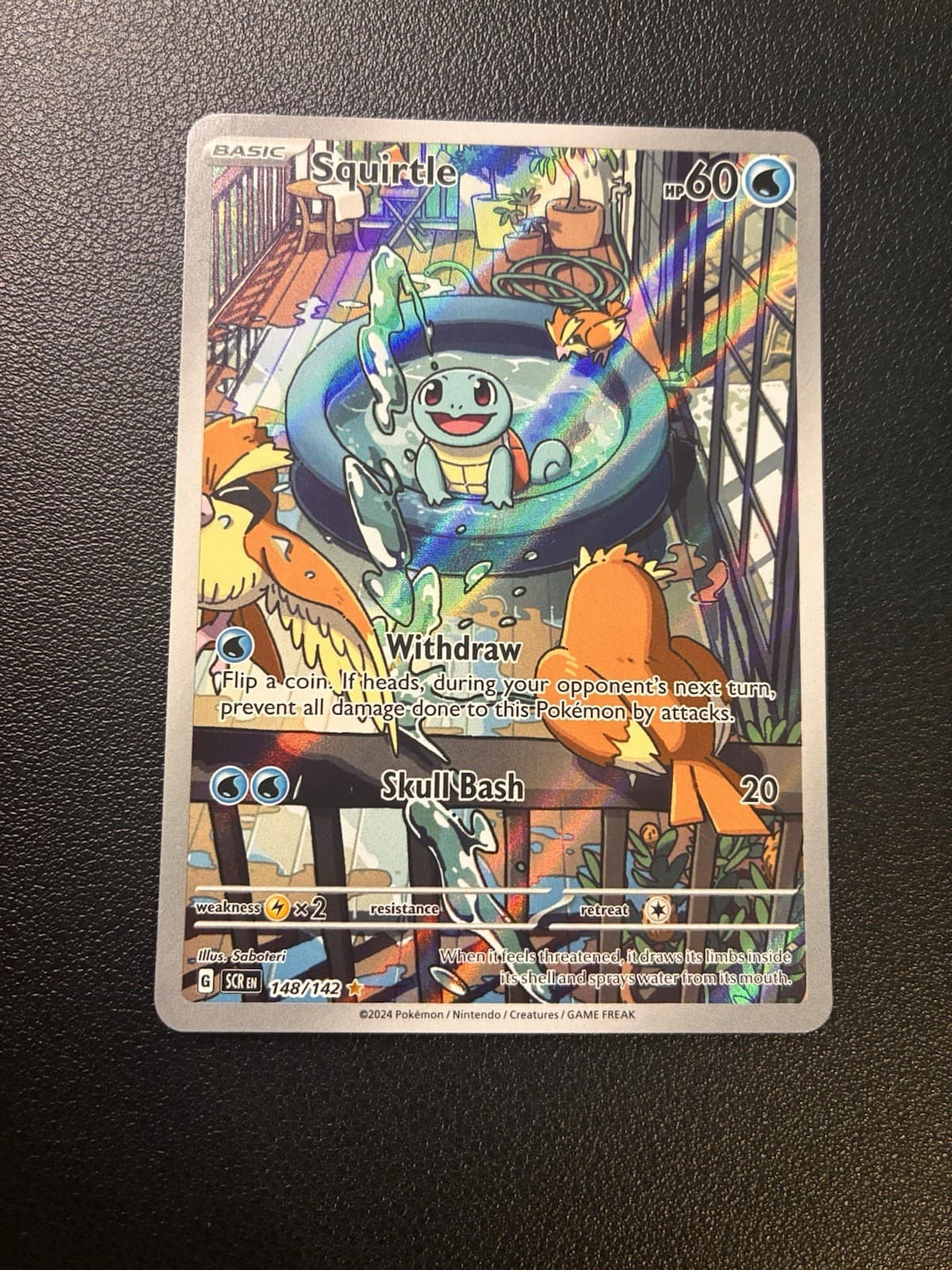 The Pokémon Company Squirtle 148/142 Stellar Crown IR Holo Full Art English 2024