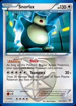 Snorlax Plasma Storm 101