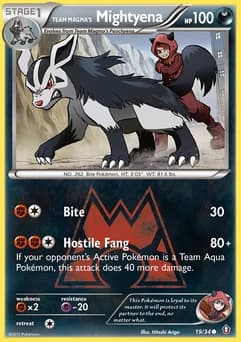 Team Magma's Mightyena Double Crisis 19