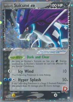 Rocket's Suicune ex Team Rocket Returns 105