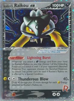 Rocket's Raikou ex Deoxys 108