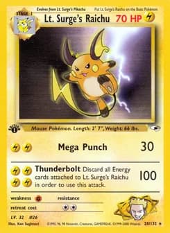Lt. Surge's Raichu Gym Heroes 28