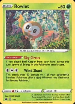 Rowlet McDonald's Collection 2022 2