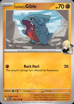 Cynthia's Gible Ascended Heroes 109
