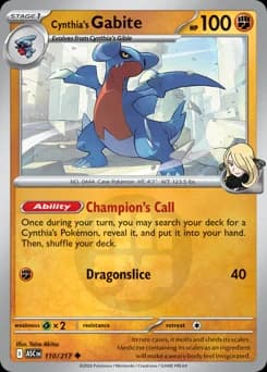 Cynthia's Gabite Ascended Heroes 110