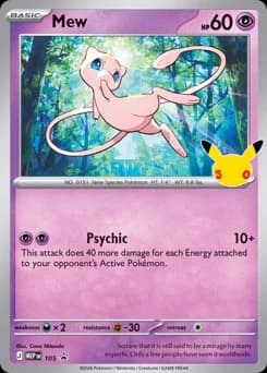 Mew Mega Evolution Black Star Promos 105