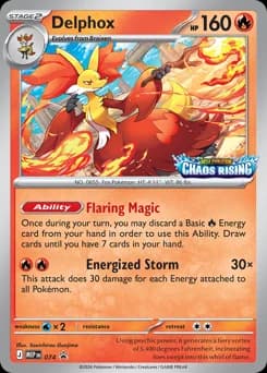 Delphox Mega Evolution Black Star Promos 74