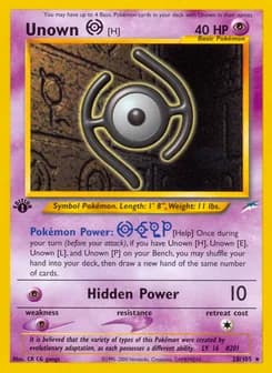 Unown [H] Neo Destiny 28