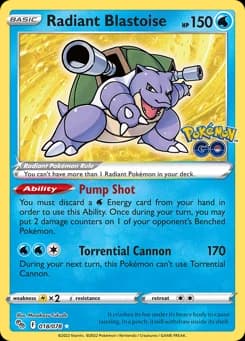 Radiant Blastoise Pokémon GO 18