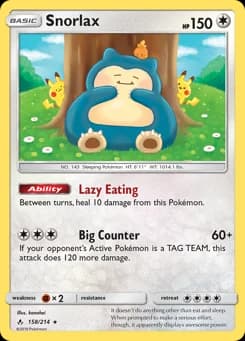 Snorlax Unbroken Bonds 158