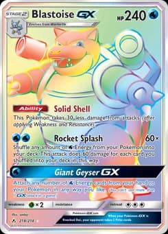 Blastoise-GX Unbroken Bonds 218