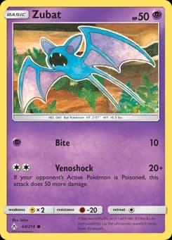 Zubat Unbroken Bonds 64