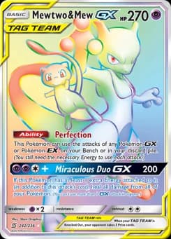 Mewtwo & Mew-GX Unified Minds 242