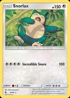 Snorlax Hidden Fates 50