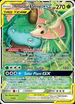 Venusaur & Snivy-GX Cosmic Eclipse 1