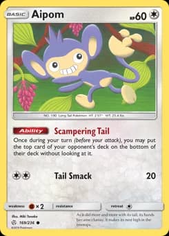 Aipom Cosmic Eclipse 169