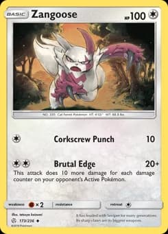 Zangoose Cosmic Eclipse 173