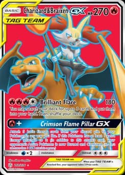 Charizard & Braixen-GX Cosmic Eclipse 212