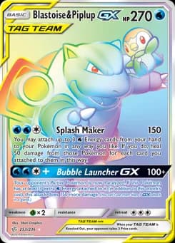Blastoise & Piplup-GX Cosmic Eclipse 253