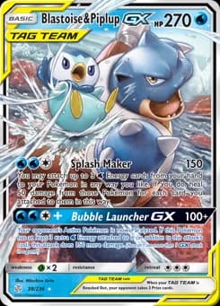 Blastoise & Piplup-GX Cosmic Eclipse 38