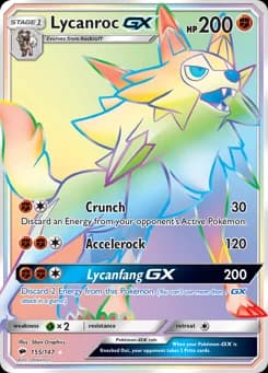 Lycanroc-GX Burning Shadows 155