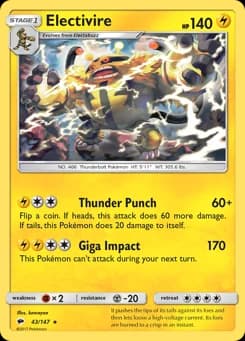 Electivire Burning Shadows 43