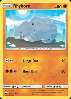 Rhyhorn Burning Shadows 65