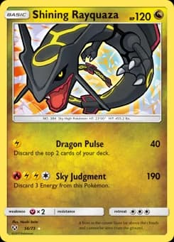 Shining Rayquaza Shining Legends 56