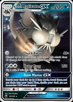Alolan Raticate-GX Celestial Storm 85