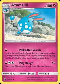 Azumarill Lost Thunder 136