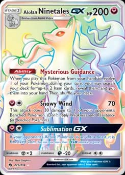 Alolan Ninetales-GX Lost Thunder 225