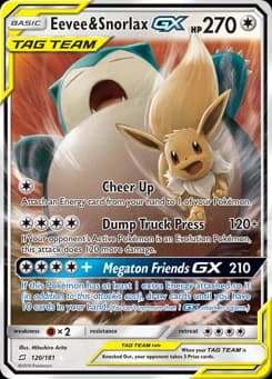 Eevee & Snorlax-GX Team Up 120