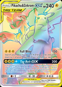 Pikachu & Zekrom-GX Team Up 184