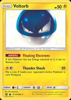 Voltorb Hidden Fates Shiny Vault SV13