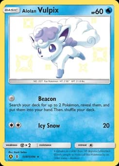 Alolan Vulpix Hidden Fates Shiny Vault SV8