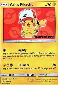 Ash's Pikachu SM Black Star Promos SM109