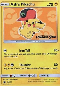 Ash's Pikachu SM Black Star Promos SM110
