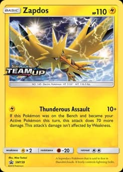 Zapdos SM Black Star Promos SM159